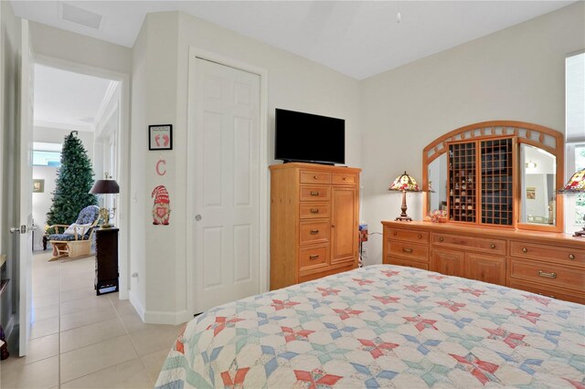 view of tiled bedroom