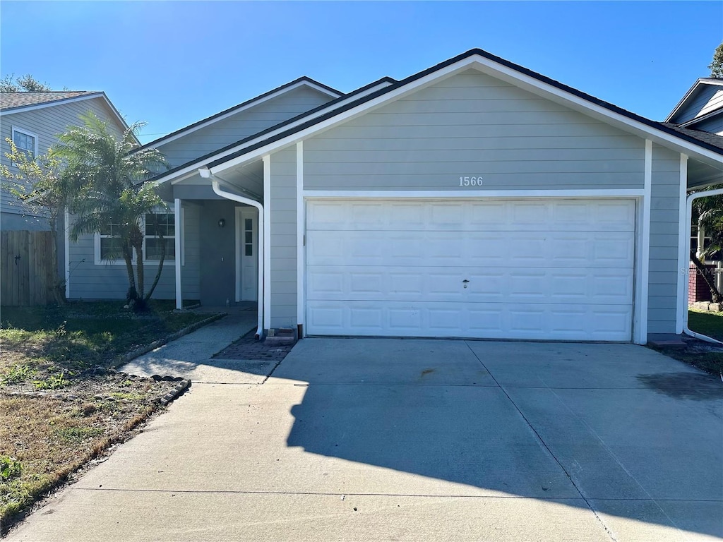 view of front facade with a garage