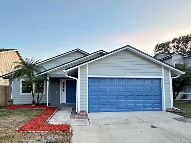 view of front of home featuring a garage