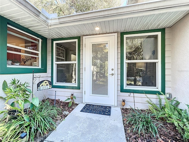 view of doorway to property