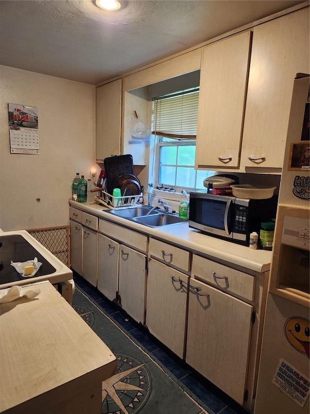 3 E Lemon St, Beverly Hills, FL 34465 - kitchen with light countertops, stainless steel microwave, a sink, and range
