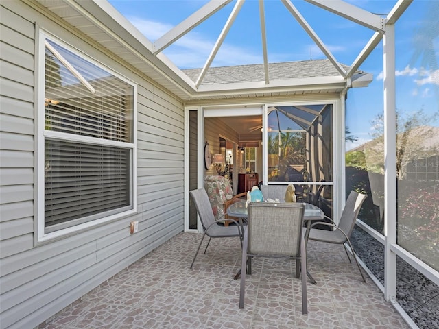 view of sunroom