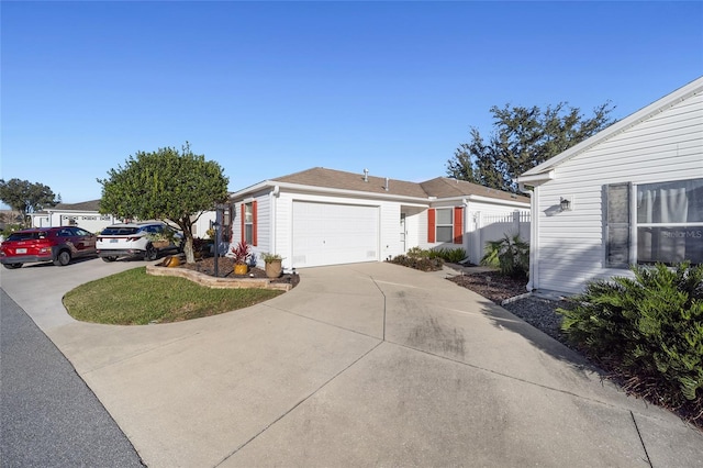 ranch-style house with a garage