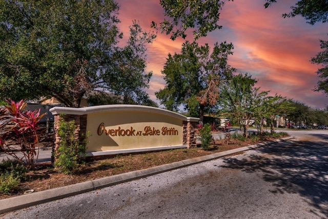 view of community sign