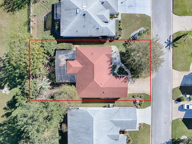 33236 Grand Cypress Way, Leesburg, FL 34748 - aerial overview of property's location with property parcel outlined