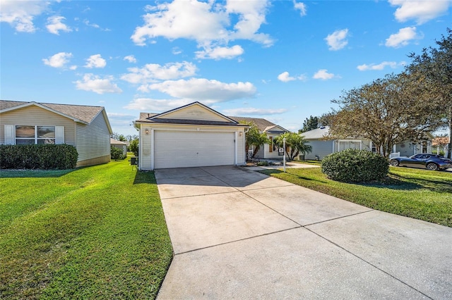 ranch-style house featuring a front yard