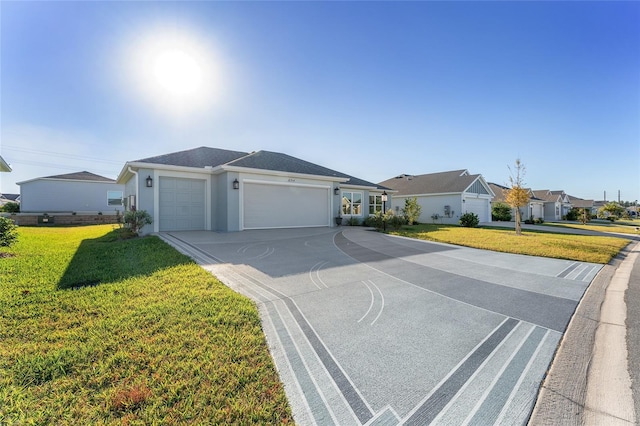 ranch-style home with a front yard