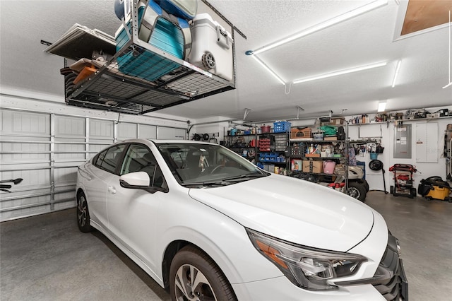 garage featuring electric panel