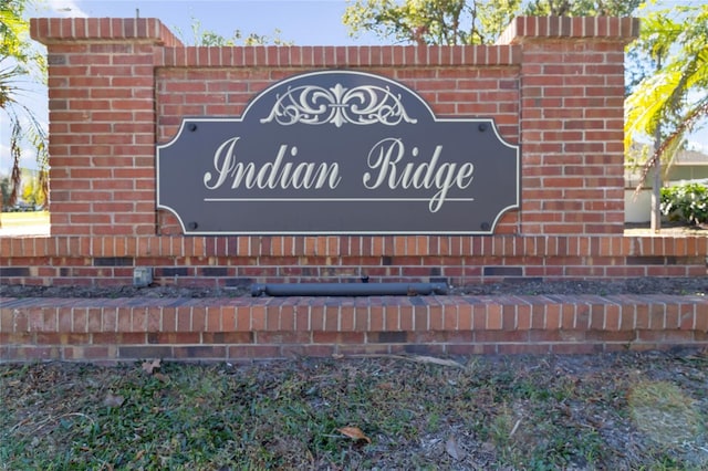 view of community sign