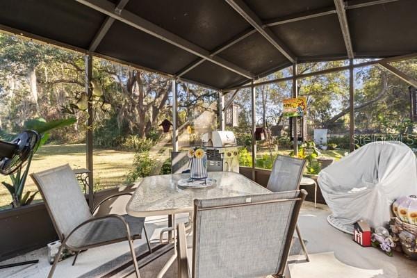 view of sunroom