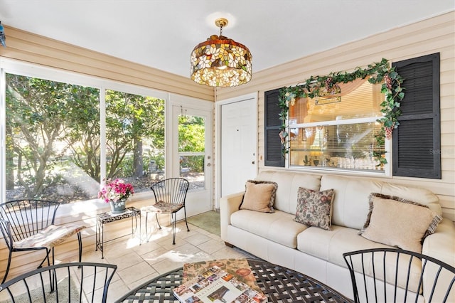 view of sunroom