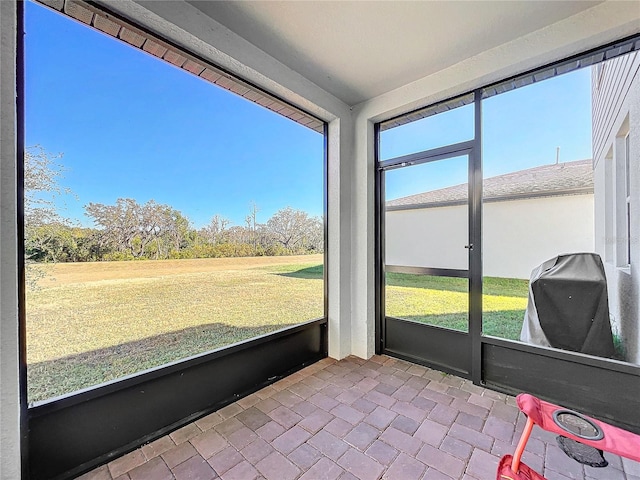 view of sunroom