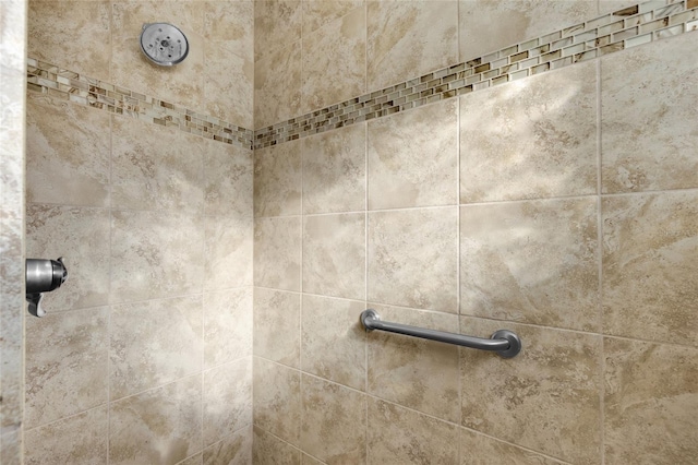 details with tiled shower