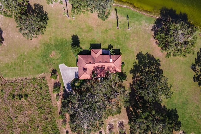 drone / aerial view with a rural view