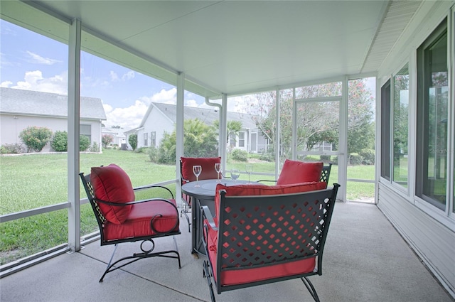 sunroom / solarium featuring plenty of natural light