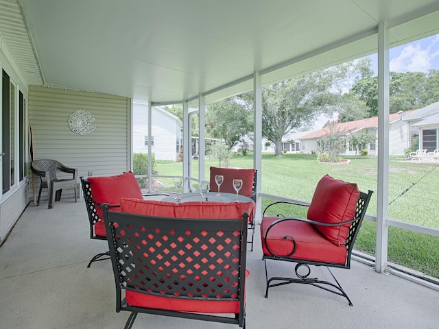 view of sunroom / solarium