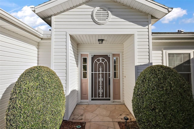 view of doorway to property