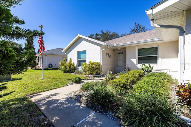 view of front of house with a front yard