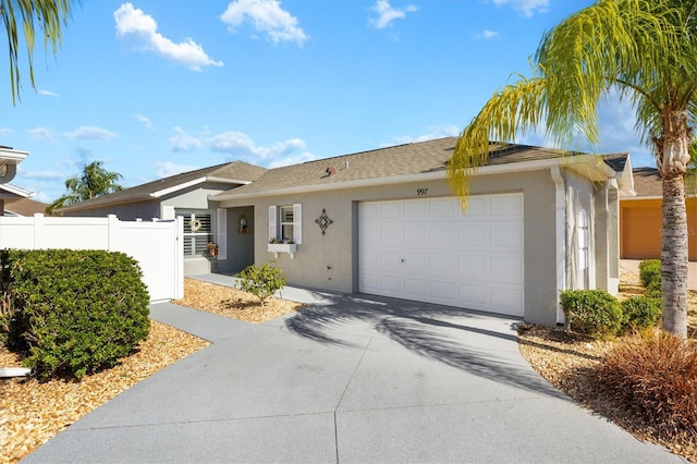 ranch-style house with a garage