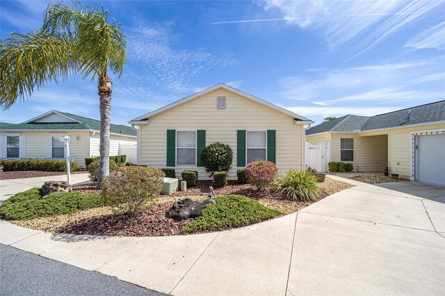 single story home featuring a garage