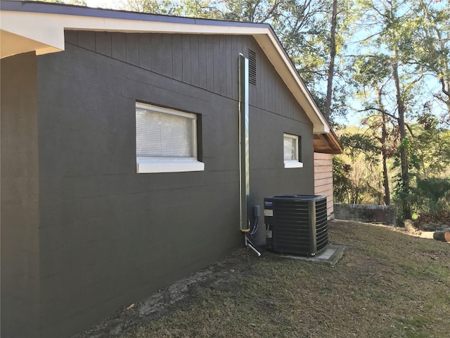 view of home's exterior with central air condition unit