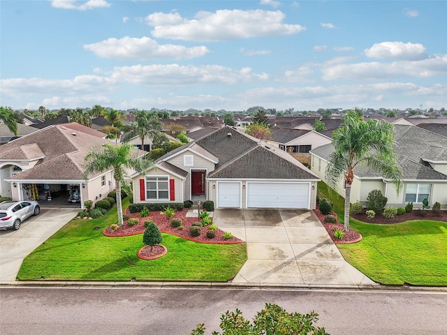 view of front of property with a front yard