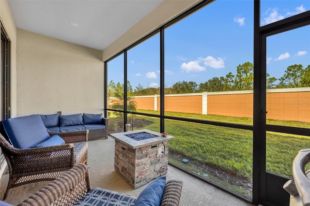 view of sunroom / solarium