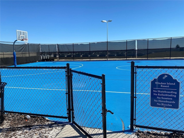 view of sport court