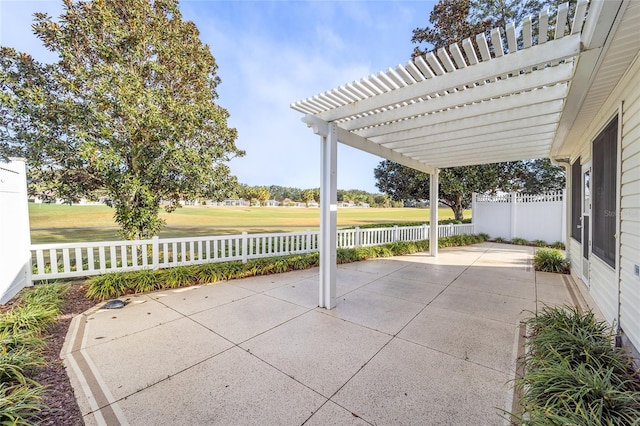 view of patio / terrace with a pergola