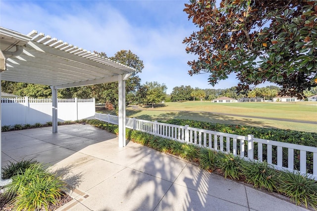 view of patio with a pergola