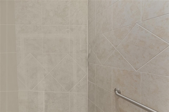 interior details with tiled shower