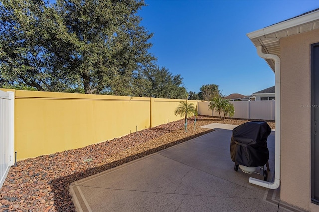 view of patio featuring area for grilling