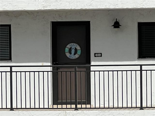 view of doorway to property