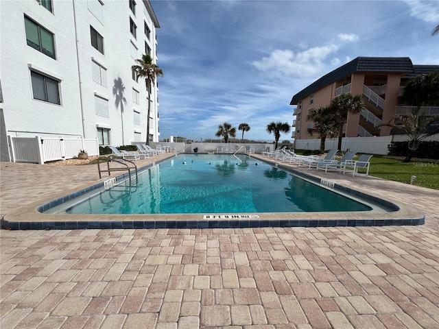 view of pool with a patio area