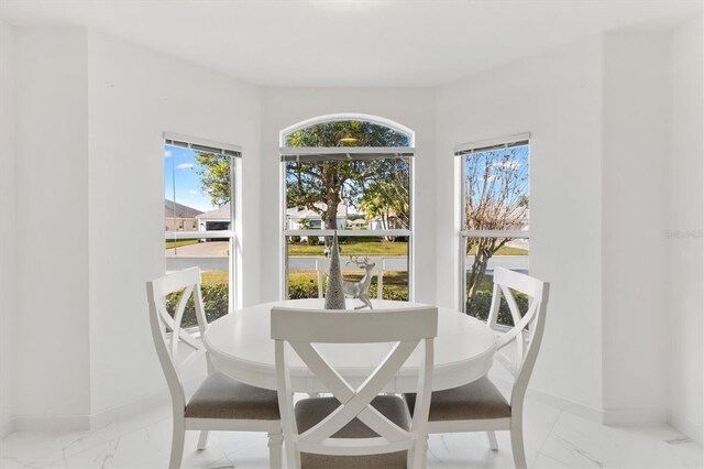 view of dining space