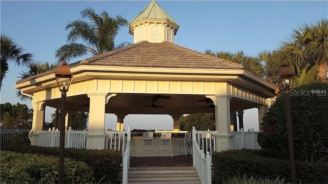 surrounding community with a gazebo