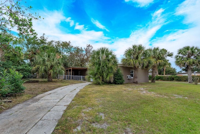 exterior space with a front yard