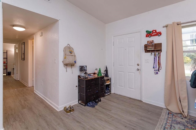 entryway featuring light hardwood / wood-style floors