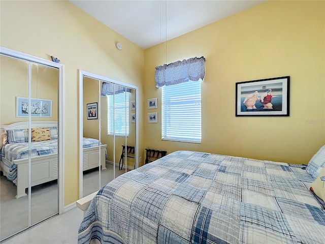 bedroom with carpet