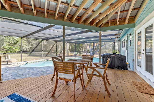 unfurnished sunroom featuring a healthy amount of sunlight