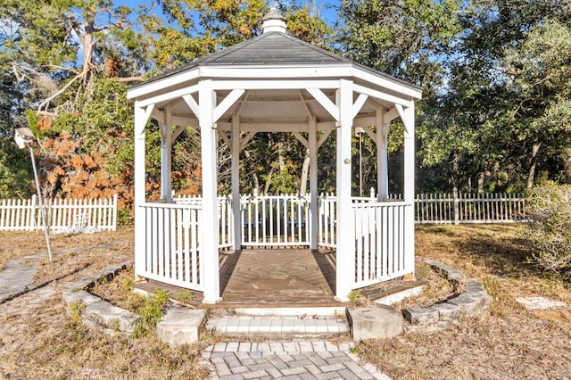 view of home's community featuring a gazebo