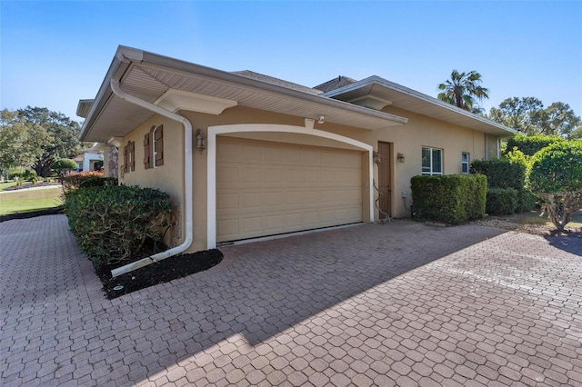 view of home's exterior featuring a garage