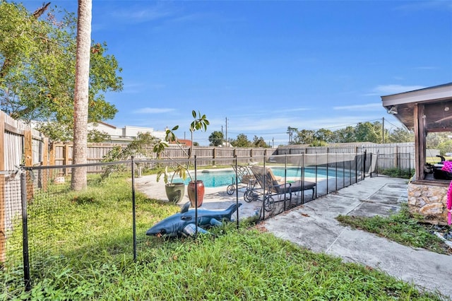 view of pool featuring a patio area