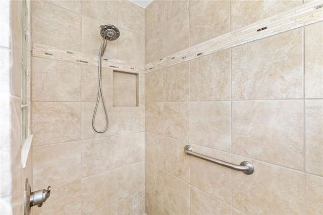 room details featuring tiled shower