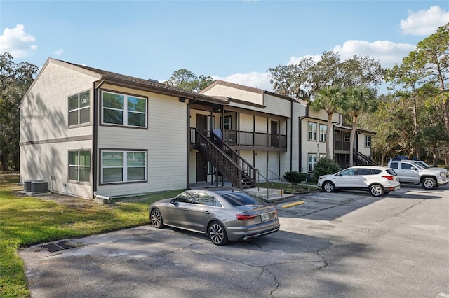 view of front of home featuring central AC unit