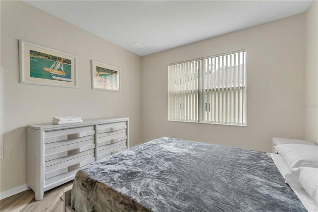 bedroom featuring light hardwood / wood-style flooring