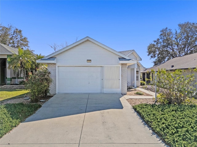 single story home featuring a garage