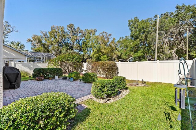 view of yard featuring a patio area