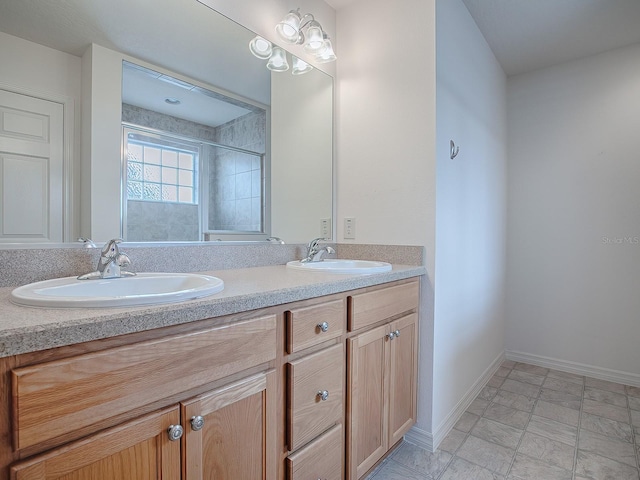 bathroom with vanity