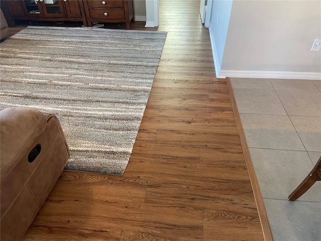 details featuring wood-type flooring